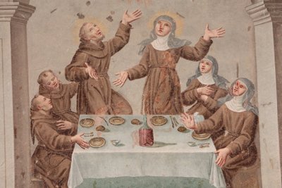 Monastery of Saorge 18th-century fresco depicting the life of St Francis of Assisi, Saorge, France by Unbekannt