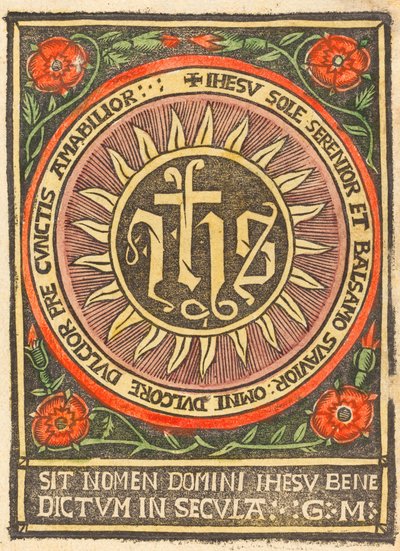 Monogram JHS in a Flaming Circle by Unbekannt