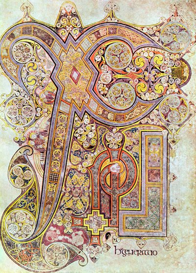 Monogram page from the Book of Kells, Christi Auteum Generatio, c. 800 by Unbekannt