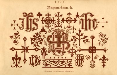 Monograms, Crosses, &c., 1862 by Unbekannt