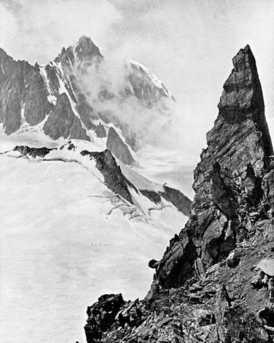Mont Maudit as seen from the Aiguille Marbrées, the Alps by Unbekannt