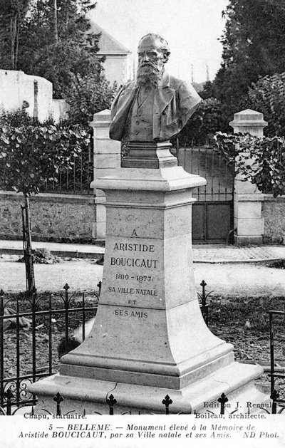 Monument to Aristide Boucicaut Outside His Home in Bellême, France by Unbekannt