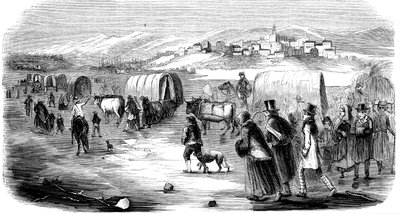 Mormons on the trek from Illinois to Utah by Unbekannt