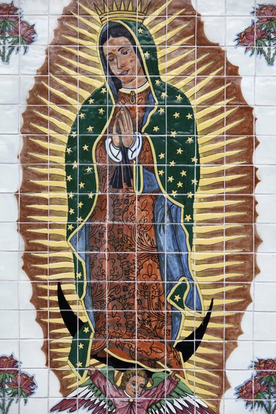 Mosaic of Our Lady of Guadalupe in Nombre de Dios Mission, Saint Augustine, United States by Unbekannt