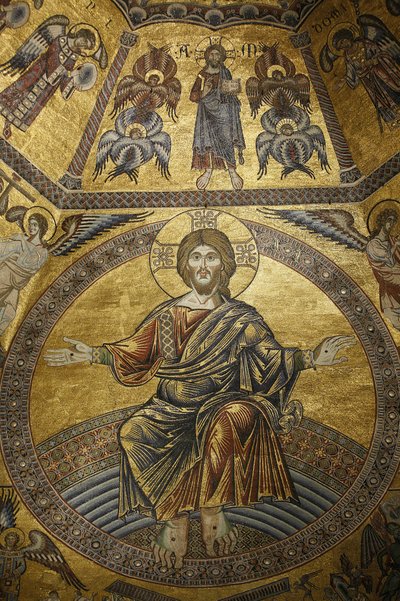 Mosaics Covering Baptistery in Florence Duomo. Jesus Christ, Florence, Italy by Unbekannt