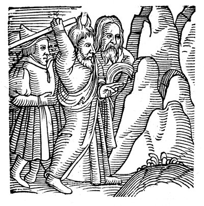 Moses Striking the Rock in the Wilderness and Producing Water by Unbekannt