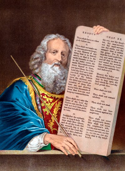 Moses with the Ten Commandments by Unbekannt