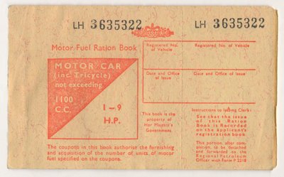 Motor Fuel Ration Book, c1973 by Unbekannt