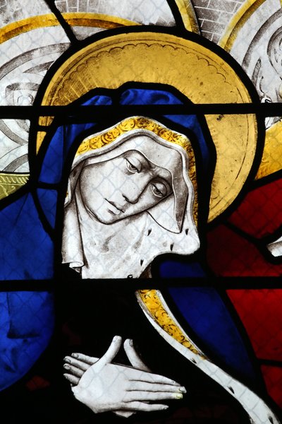 Moulins Cathedral, Stained Glass Window, Virgin Pain by Unbekannt