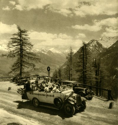 Mountain view at Schöneck on the Grossglockner High Alpine Road, Austria, c1935 by Unbekannt