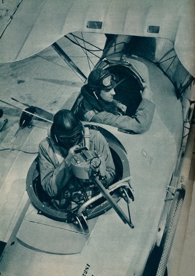 Movable gun of a two-seater fighter plane by Unbekannt