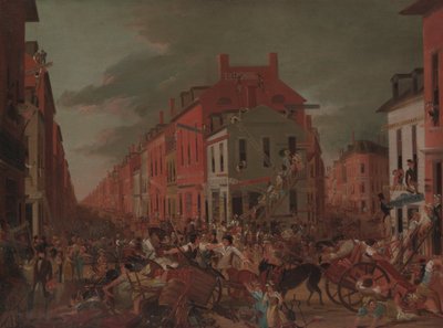 Moving Day in Little Old New York, ca. 1827 by Unbekannt