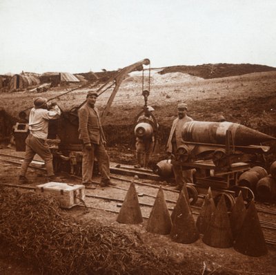 Moving Shells with Crane, Genicourt, Northern France by Unbekannt