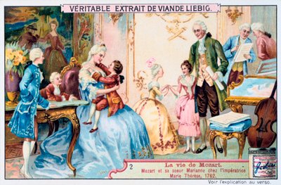 Mozart at the age of seven in front of Empress Maria Theresa, 1763. 1906 by Unbekannt