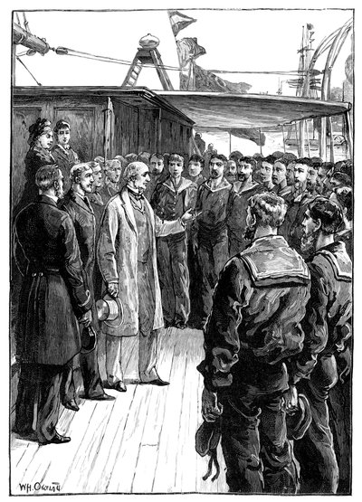 Mr. Gladstone Addressing the Officers and Crew of the Grantully Castle by Unbekannt