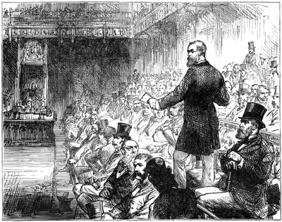 Mr Plimsoll Addressing the House of Commons, London, mid-late 19th century, 1900 by Unbekannt