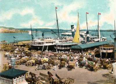 Muelle de Luz harbour with ferries, Havana, Cuba, 1904 by Unbekannt