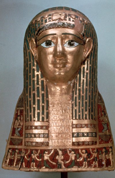 Mummy mask of a lady, late period by Unbekannt