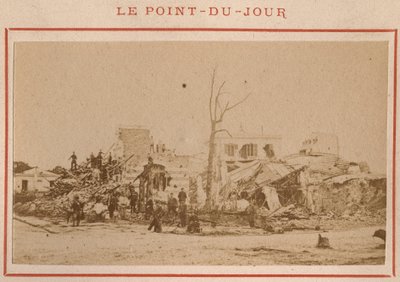 Municipality of Paris (1871): View of the Ruins in the Point-du-Jour District in Paris by Unbekannt