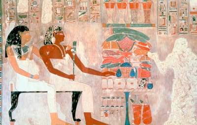 Mural from the Tombs of the Nobles, Thebes, Luxor, Egypt by Unbekannt