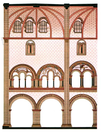 Mural Painting in the Nave of St Severus Church at Boppard, Germany by Unbekannt
