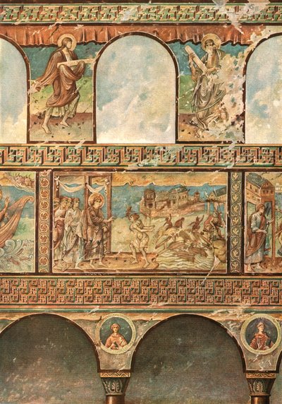 Mural paintings in the Church of St. George, Oberzell, Reichenau, Germany by Unbekannt