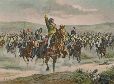 Murat Leading The Cavalry at Jena, 14 October 1806 by Unbekannt