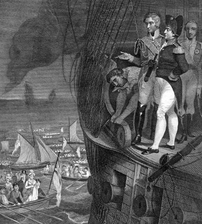 Napoleon Bonaparte 1721-1818 on Board the Belerophon off the Coast of Plymouth, 19th Century by Unbekannt