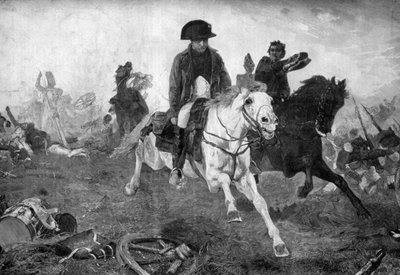 Napoleon Bonaparte at the End of the Battle of Waterloo, 18th June 1815 by Unbekannt