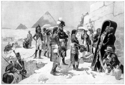 Napoleon Bonaparte Inspecting a Mummy at the Pyramids by Unbekannt