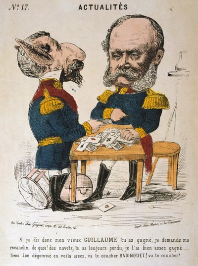Napoleon III of France and Wilhelm I of Prussia, Franco-Prussian War by Unbekannt