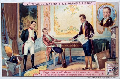 Napoleon Negotiating a Loan with Gabriel Julien Ouvrard by Unbekannt