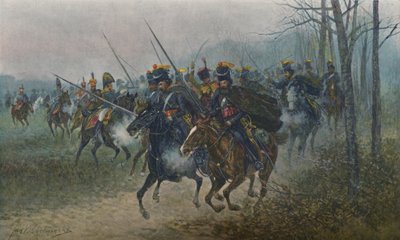 Napoleon and His Staff Surprised By Cossacks, 1812 by Unbekannt