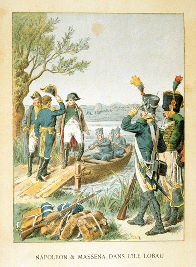 Napoleon and Massena on the Island of Lobau, May 1809 by Unbekannt