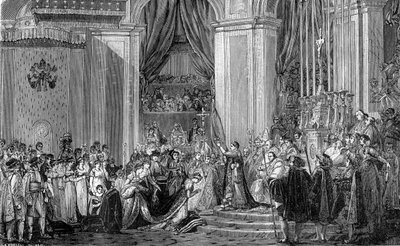 Napoleon crowns Empress Josephine, Notre Dame, Paris, 2nd December 1804 by Unbekannt