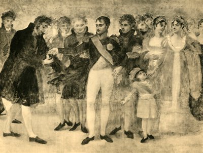 Napoleon Decorating David at the Salon du Louvre, Paris, 1808 by Unbekannt