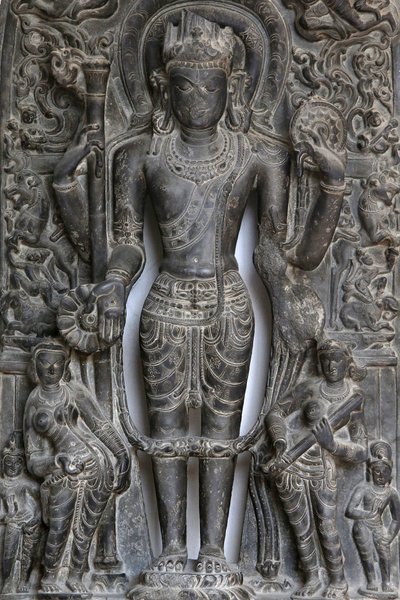National Museum of India, Delhi. Vishnu. Pala, 9th-10th century A.D. Eastern India. Stone. (detail) India. by Unbekannt