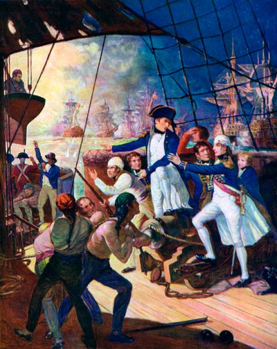 Nelson at the Battle of the Nile by Unbekannt