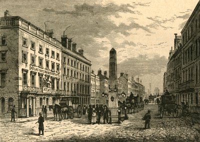 New Bridge Street and the Obelisk in 1755, 1897 by Unbekannt