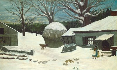 New England Farm in Winter by Unbekannt