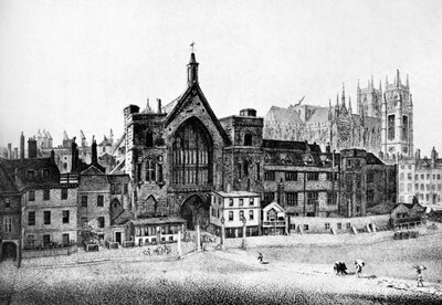 New Palace Yard, Westminster, in the 18th century, c1905 by Unbekannt