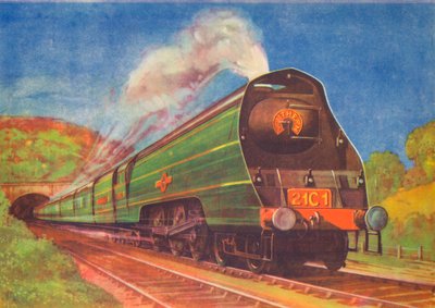 New Streamlined Express, Merchant Navy, S.R., Leaving Honiton Tunnel by Unbekannt