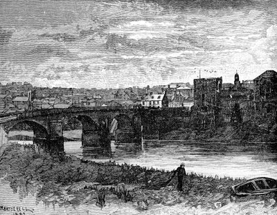 Newport Castle and bridge, Newport, Wales, 1900 by Unbekannt