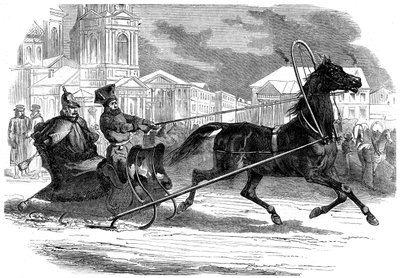 Nicholas I 1796-1855, Emperor of Russia, in his droshky, St Petersburg, 1853 by Unbekannt