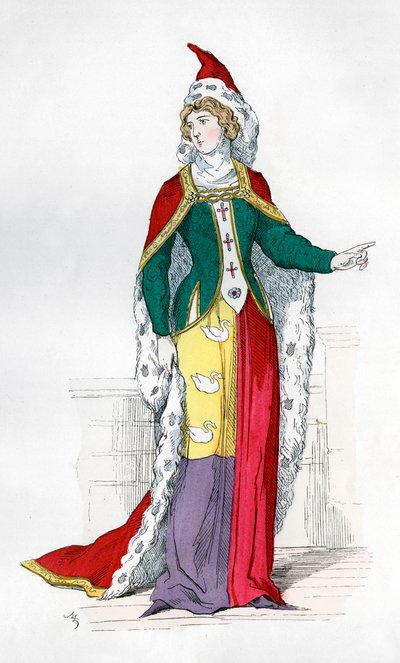 Noblewoman of the Time of Charles V of France by Unbekannt
