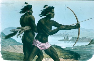 North American San Francisco Indians hunting with bows and arrows by Unbekannt