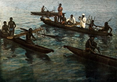Papuan Pirogues, Papua New Guinea by Unbekannt