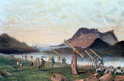 Observing a Total Solar Eclipse, 1851-1857 by Unbekannt