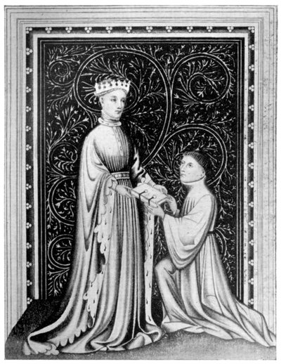 Occleve the poet and King Henry V, c1410-1910 by Unbekannt