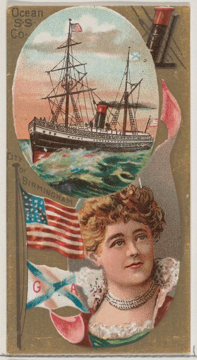Ocean Steamship Company, from the Ocean and River Steamers series N83 for Duke brand cig by Unbekannt